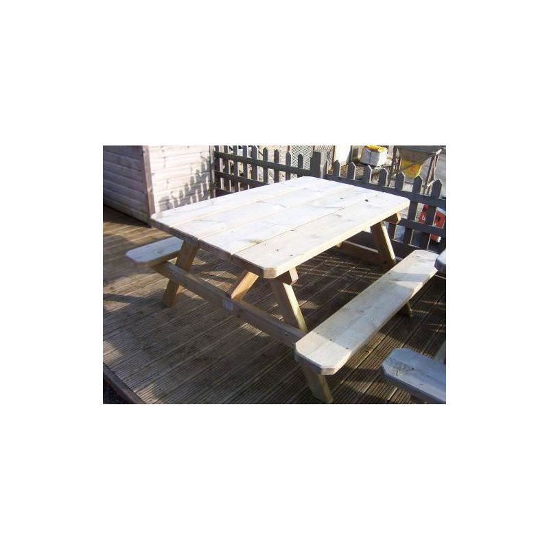 Swedish Redwood Picnic Bench with Optional Disabled Access